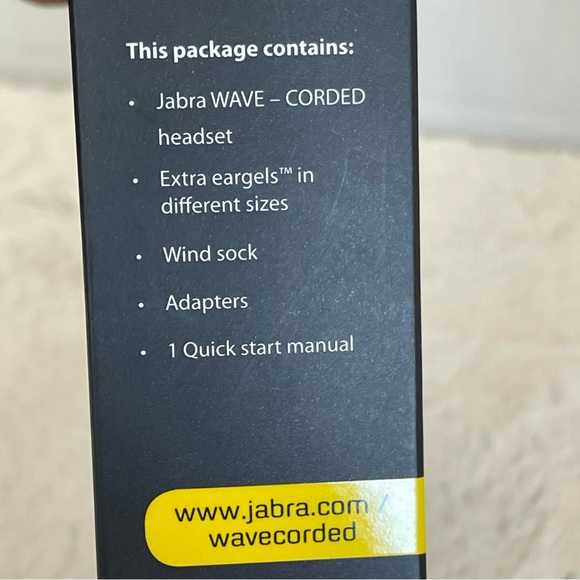 New Jabra WAVE Corded Headset - Wired Headsets - Retail Packaging - Black - Picture 7 of 11